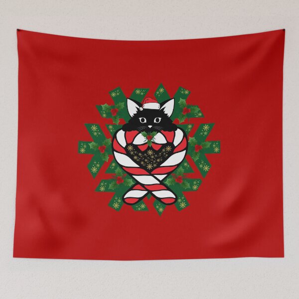 Item preview, Cute Xmas and black cat designed and sold by Rbnano.