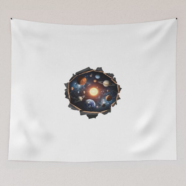 Item preview, 3D Torn Fabric Space Illusion T-Shirt, Galaxy, UFO, Alien, Stargate, Time Travel Cosmic Design, Realistic Sci-Fi Ripped Effect Shirt" designed and sold by chipmuckdesignn.