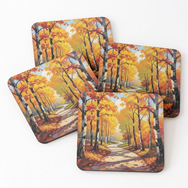 Item preview, Birch Whisper & Autumn Glow – a silent path through colors, light & nature’s gentle spirit designed and sold by FotoworldEdel.