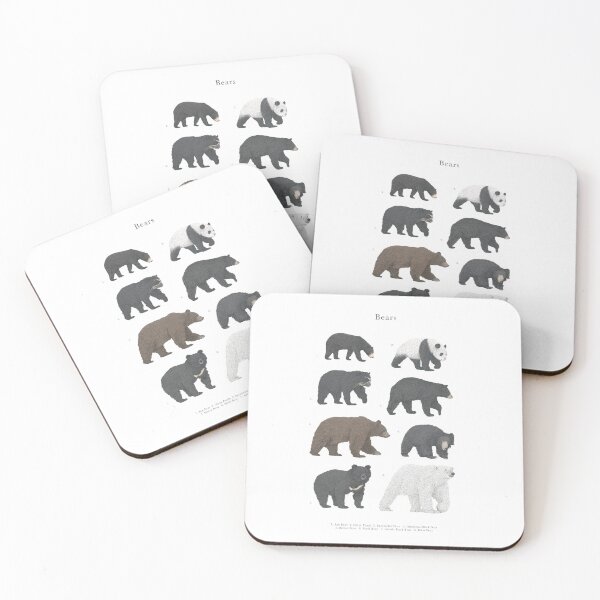 Item preview, Bear Species Wildlife Collection Illustration  designed and sold by Lauren Fitton Illustration.