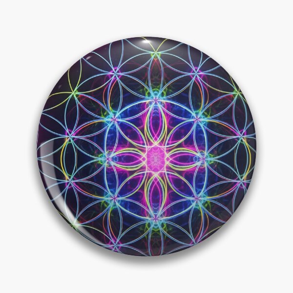 Item preview, SACRED GEOMETRY Flower of Life Psychedelic Art designed and sold by Elixyred.