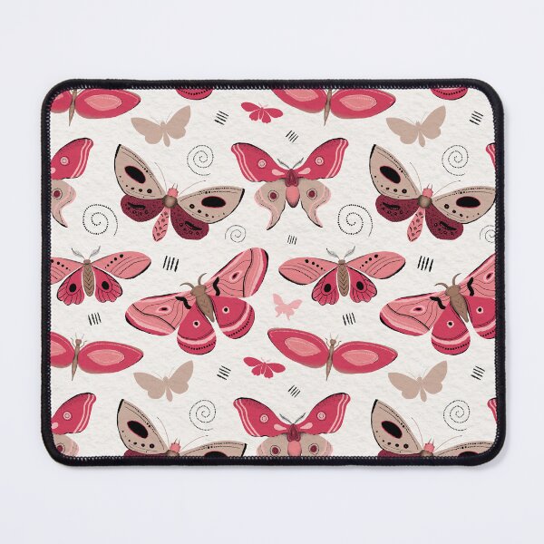 Item preview, Blushy Butterfly Pink and Mocha pattern designed and sold by AmySevArts.