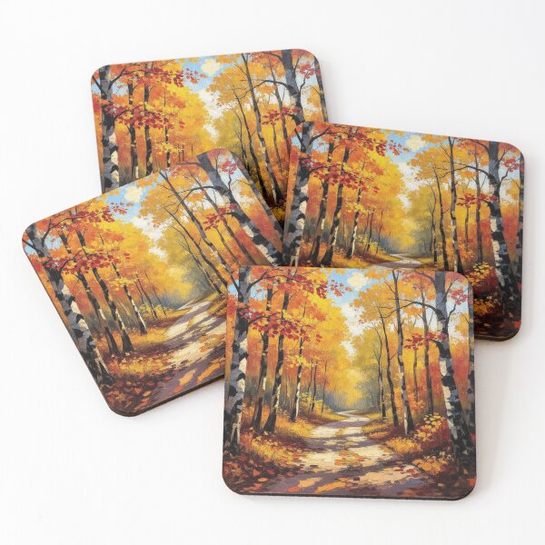 Item preview, Birch Whisper & Autumn Glow – a silent path through colors, light & nature’s gentle spirit designed and sold by FotoworldEdel.