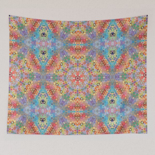 Item preview, Hex Mandala Rainbow designed and sold by WormholeOrbital.