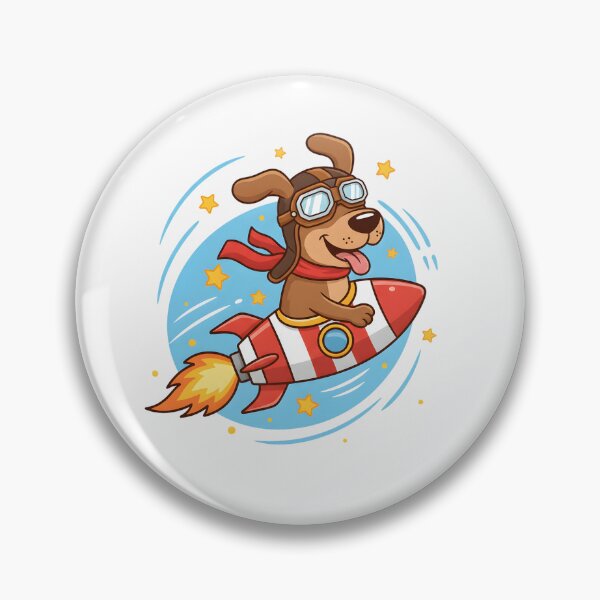 Item preview, Rocket Pup Funny Space Dog tee designed and sold by MofazStyle.