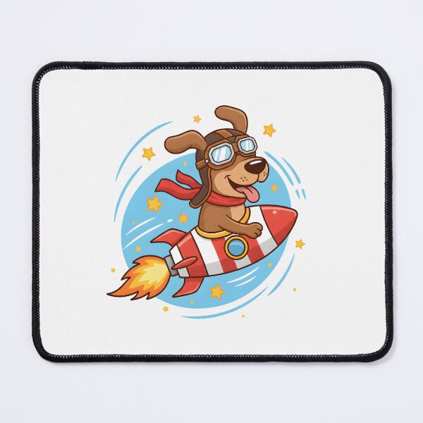 Item preview, Rocket Pup Funny Space Dog tee designed and sold by MofazStyle.