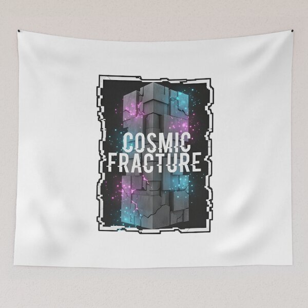 Item preview, Cosmic Fracture: Neon Glitch Abstract Block Tower designed and sold by DailyVibesMerch.