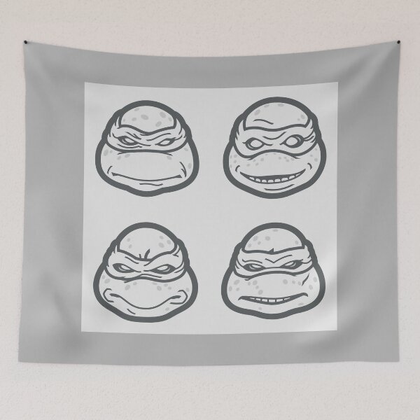 Item preview, 90s TMNT Minimal Poster / Grey designed and sold by MinimalGeekery.