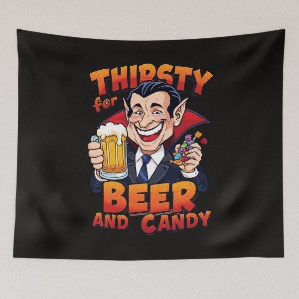 Item preview, Dadcula – Thirsty for Beer and Candy Party Illustration designed and sold by EcoArtTees.