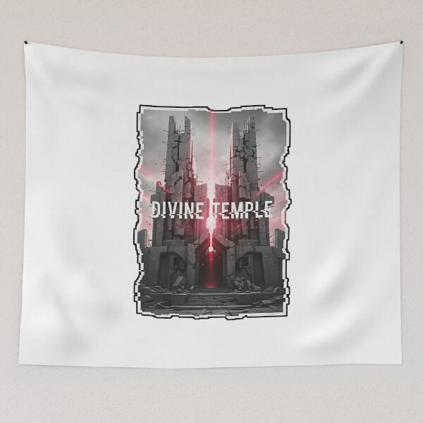 Item preview, Divine Temple: Broken Monolith with Dark Red Energy Portal designed and sold by DailyVibesMerch.