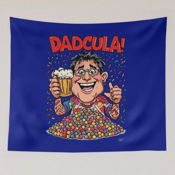 Item preview, Dadcula – Thirsty for Beer and Candy Sleepy Illustration designed and sold by EcoArtTees.