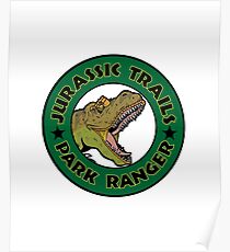 Jurassic Trails Park Ranger Design Poster