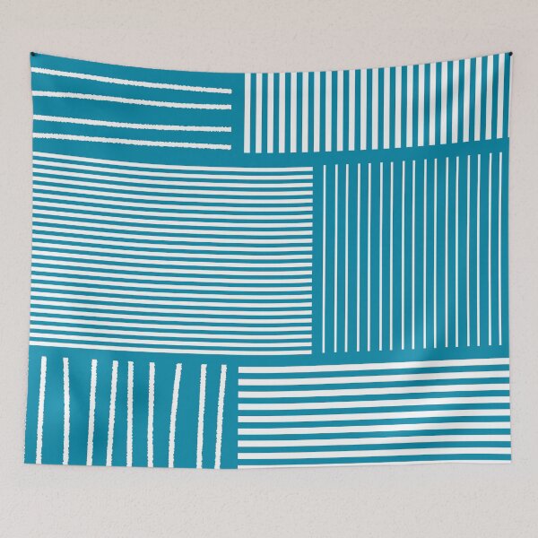 Item preview, Minimalist White Lines Blue designed and sold by Jeallan Designs.