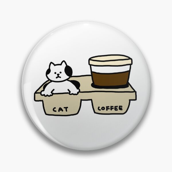 Item preview, a Cat and a cup of coffee in the tray designed and sold by superbaechoo.