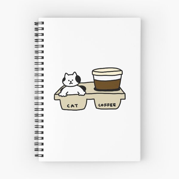 Item preview, a Cat and a cup of coffee in the tray designed and sold by superbaechoo.