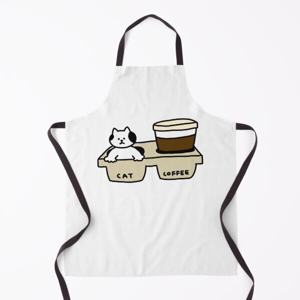 Item preview, a Cat and a cup of coffee in the tray designed and sold by superbaechoo.