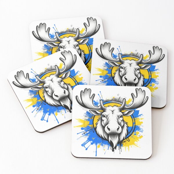 Item preview, Nordic Moose Splash – Sweden Inspired Design designed and sold by JaaGo PopLab.