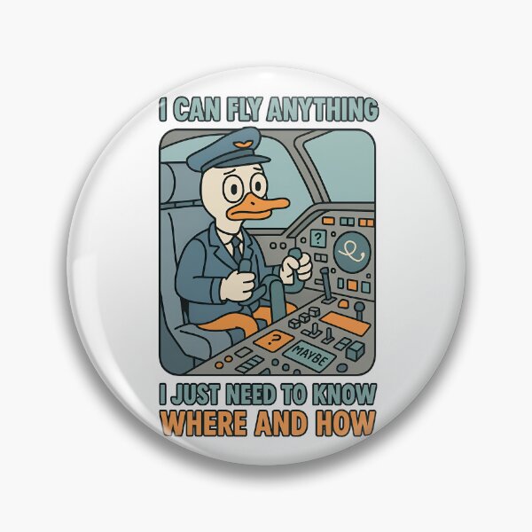 Item preview, I Can Fly Anything Duck Pilot Humor Design designed and sold by TeeTimeTreasure.