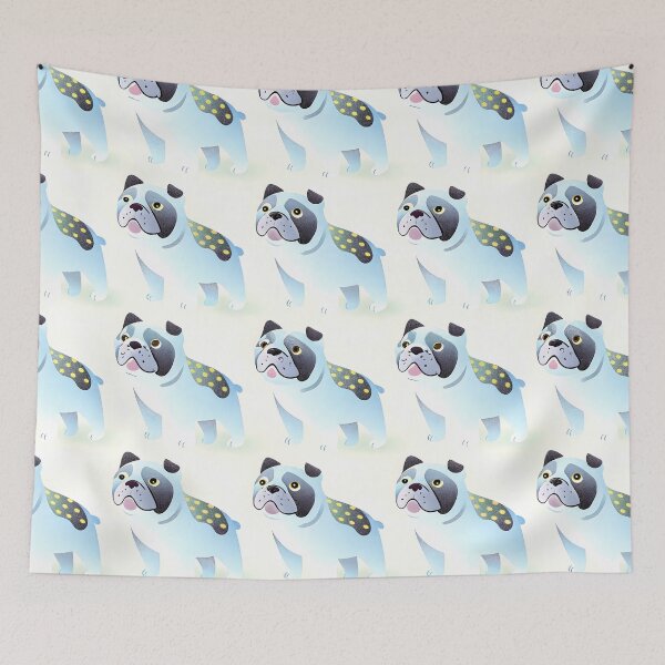 Item preview, Blue Sky Dog Faces Patter designed and sold by dreampik.