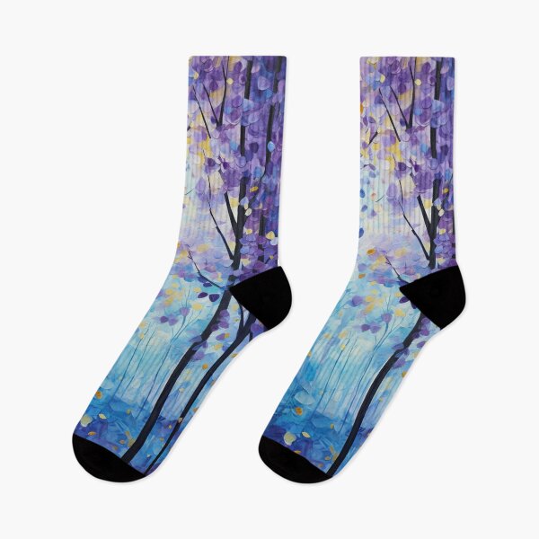 Item preview, Sapphire Autumn – Trees of Light in Klimt’s Style designed and sold by Ewa Miller.