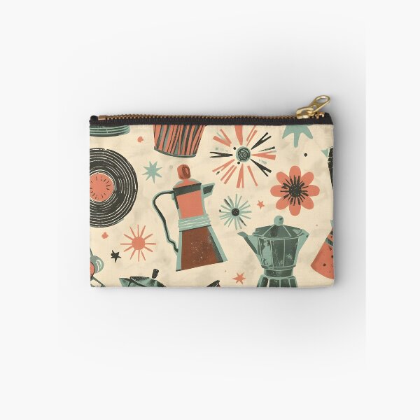 Item preview, Mid-Century Atomic Coffee Pattern – Retro Kitchen & Lounge Design designed and sold by VibranPalette.