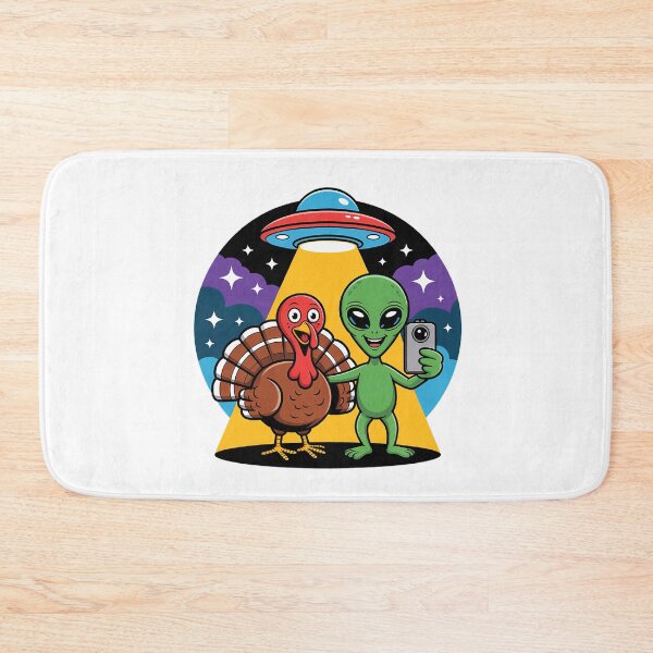 Item preview,  Alien Turkey UFO Selfie designed and sold by Marcite.