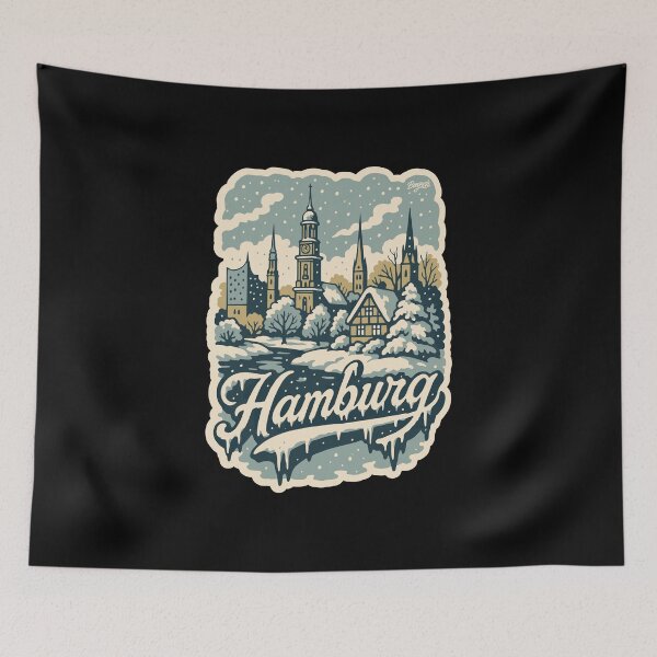 Item preview, Winter in Hamburg City with Snow designed and sold by Boogosh.