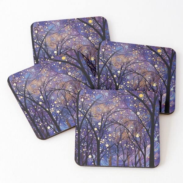 Item preview, Amethyst Nightfall – Klimt-Inspired Forest of Light designed and sold by Ewa Miller.