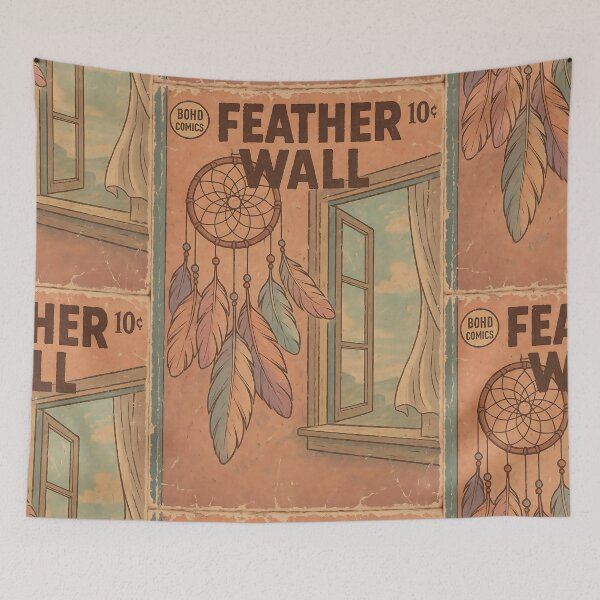 Item preview, Boho Aesthetic: Feather Wall designed and sold by bapupa.