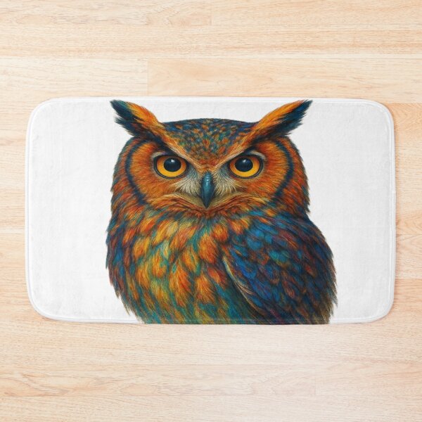 Item preview, Vibrant Colorful Owl Illustration – Majestic Night Bird Art designed and sold by FunkyPatakha.