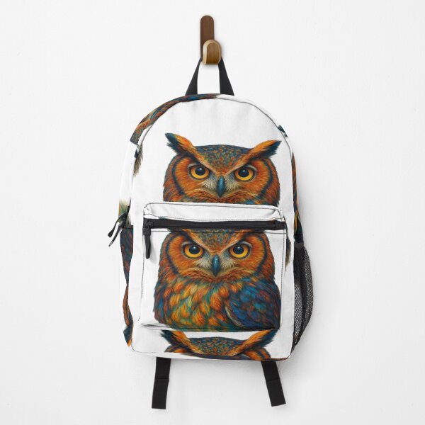 Item preview, Vibrant Colorful Owl Illustration – Majestic Night Bird Art designed and sold by FunkyPatakha.