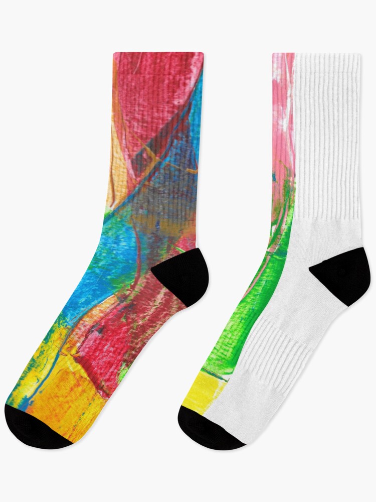 Thumbnail 1 of 5, Socks, Color Map Abstract Painting designed and sold by ShaulsArtist.