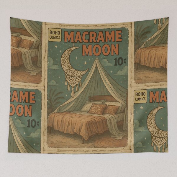 Item preview, Boho Aesthetic: Macrame Moon designed and sold by bapupa.