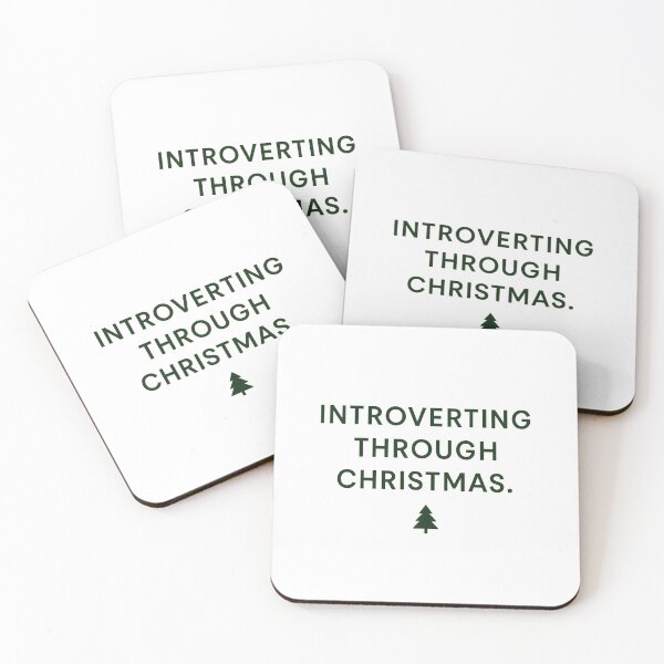 Aperçu de l'œuvre Introverting Through Christmas – T-shirt Minimaliste et Drôle créée et vendue par Zion by Carvalho.