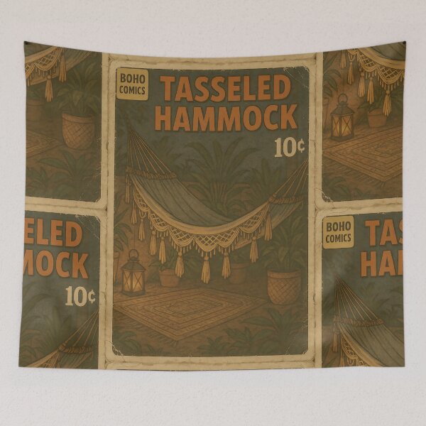 Item preview, Boho Aesthetic: Tasseled Hammock designed and sold by bapupa.