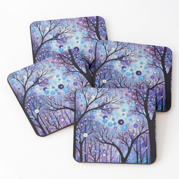 Item preview, Amethyst Nightfall – Klimt-Inspired Forest of Light designed and sold by Ewa Miller.
