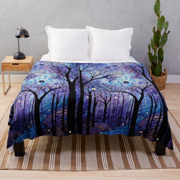 Item preview, Amethyst Nightfall – Klimt-Inspired Forest of Light designed and sold by Ewa Miller.