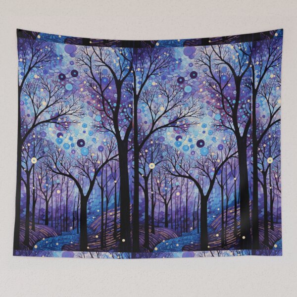 Item preview, Amethyst Nightfall – Klimt-Inspired Forest of Light designed and sold by Ewa Miller.