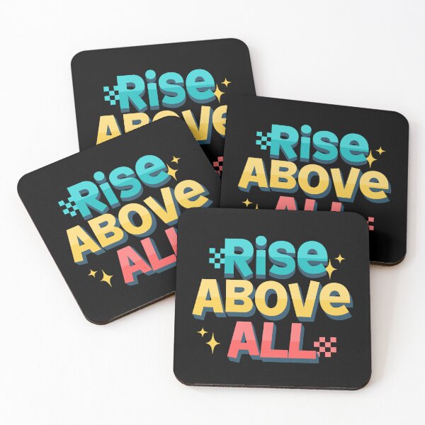 Item preview, Rise Above All Bold Motivational Typography Design designed and sold by SaadArtCo.