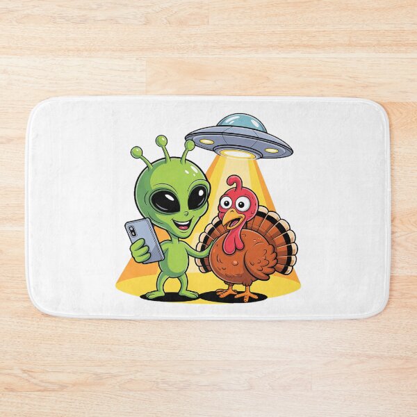 Item preview,  Alien Turkey UFO Selfie designed and sold by Marcite.