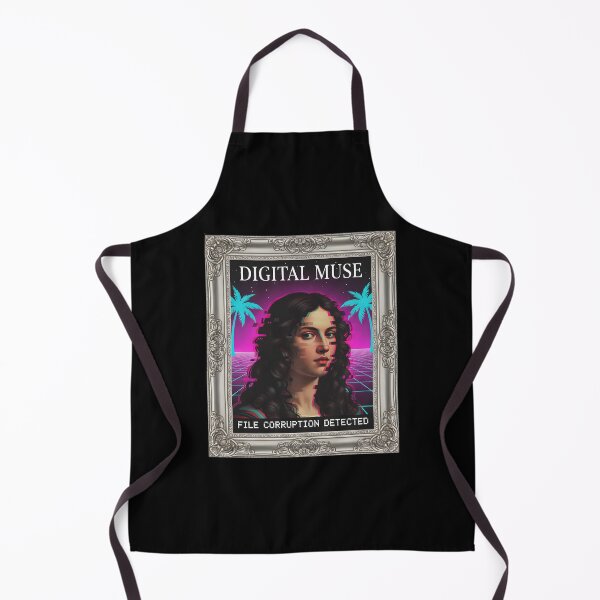 Item preview, DIGITAL MUSE: Classic Portrait Glitch Retrowave Aesthetic designed and sold by DailyVibesMerch.