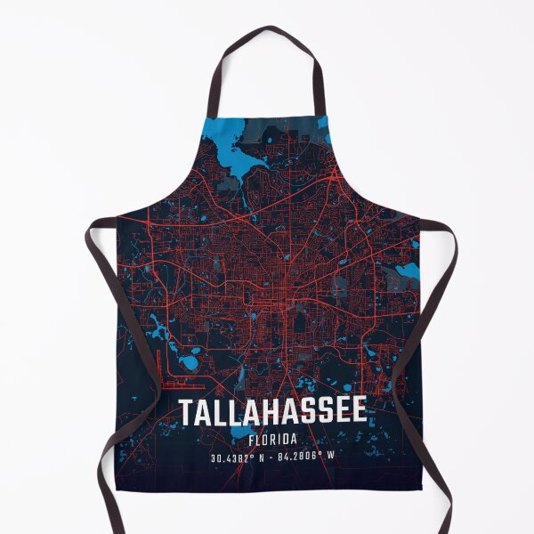 Item preview, Tallahassee Red & Blue Minimalist Map designed and sold by HomeLivingCo.