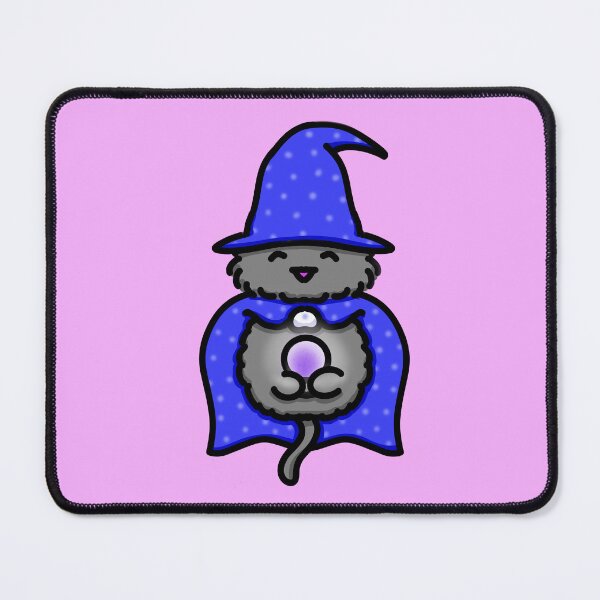 Item preview, Cozy Gray Crystal Ball Wizard Cat designed and sold by DragginThruTime.