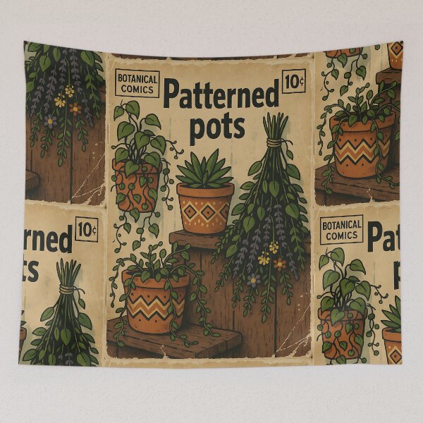Item preview, Botanical Bohemian: Patterned Pots designed and sold by bapupa.