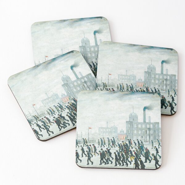 Item preview, 1928, Going to the Match sports cityscape landscape painting by L.S. Lowry designed and sold by Jéanpaul  Ferro.