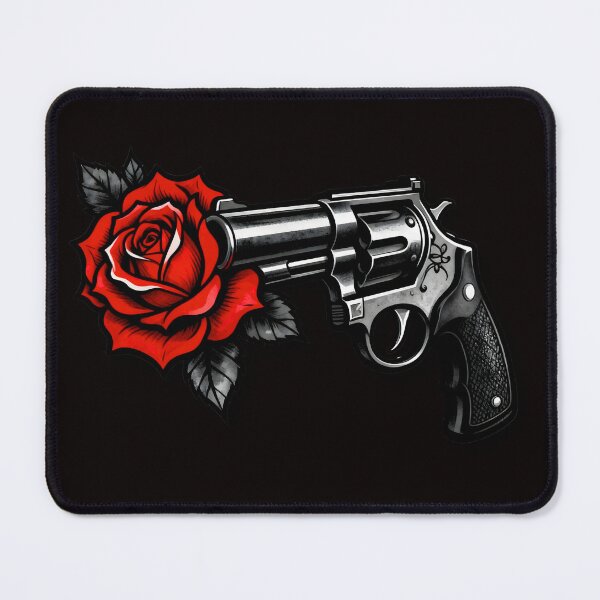 Item preview, A GUN AND A RED ROSE designed and sold by infinitearte.