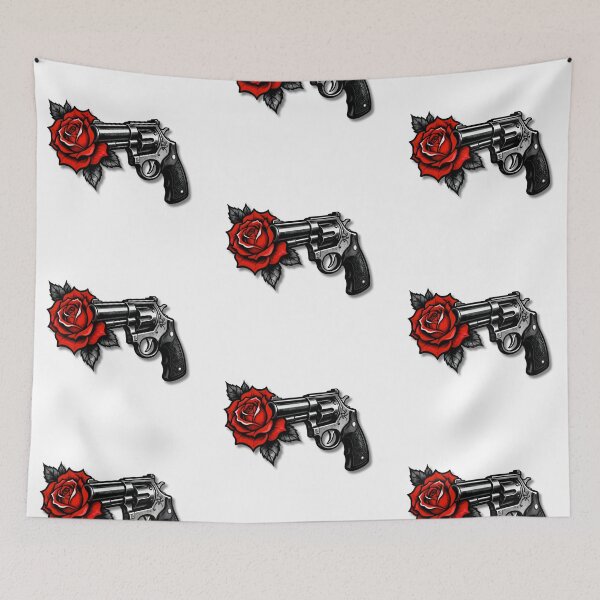 Item preview, A GUN AND A RED ROSE designed and sold by infinitearte.