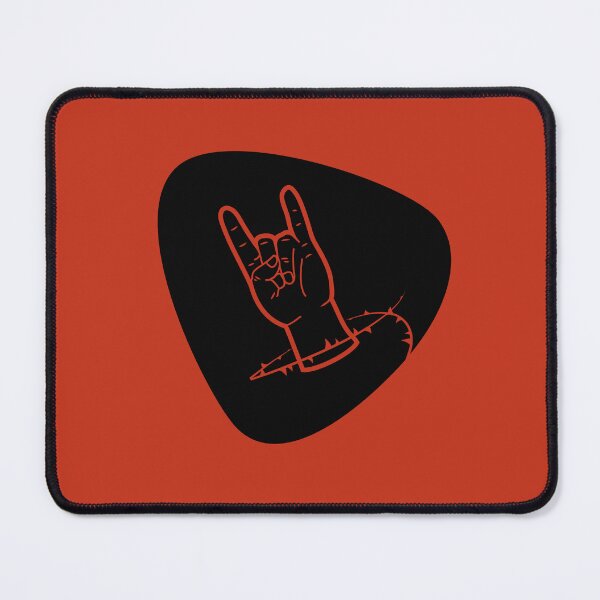 Item preview, Rock On Hand Sign Plectrum Sticker – Red and Black Barbed Wire Guitar Pick designed and sold by Melissa Plugge-Dekker.