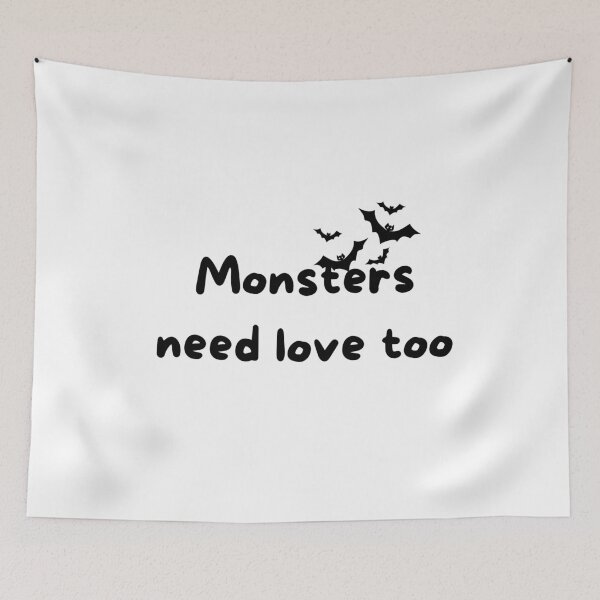 Item preview, Monsters Need Love Too – Halloween Quote T-Shirt | Pacifico Font designed and sold by GoodVibe-Studio.