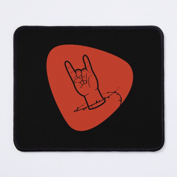 Item preview, Red Rock On Hand Sign Plectrum Sticker – Red and Black Barbed Wire Guitar Pick designed and sold by Melissa Plugge-Dekker.